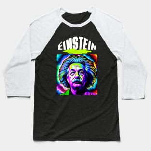 Genius Einstein - Neon Colors Baseball T-Shirt